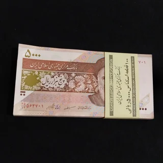 بسته اسکناس ۵۰۰۰ ریالی گل و بلبل مظاهری شیبانی
