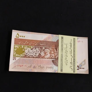 بسته اسکناس ۵۰۰۰ ریالی گل و بلبل دانش جعفری شیبانی