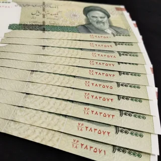 ۵ جفت اسکناس ۱۰۰۰۰۰ ریالی طیب‌نیا - سیف | سوپر بانکی UNC