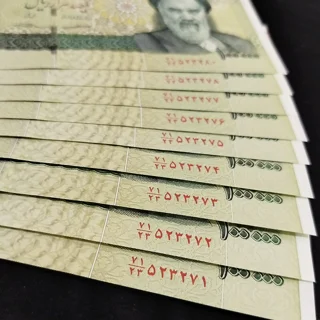 ۵ جفت اسکناس ۱۰۰۰۰۰ ریالی کرباسیان - سیف | سوپر بانکی UNC
