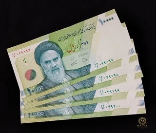 ۲ جفت سریال اسکناس ۱۰۰۰۰ ریالی حافظیه دژپسند همتی